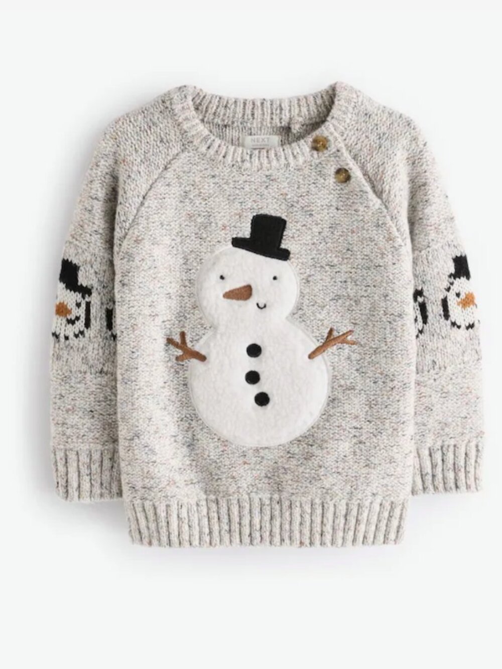 Next Kids Snowman Sweater Cotton Blend 6-7